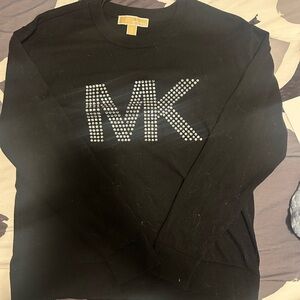 Michael Kors Black Top with Crystal Embellishments